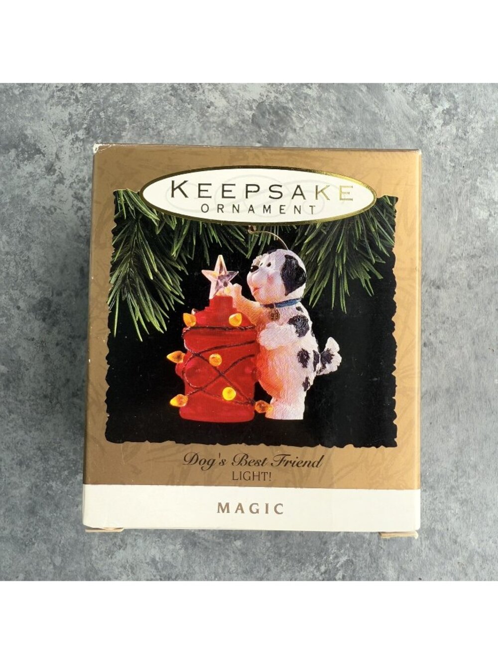 Hallmark Keepsake Ornament Dog’s Best Friend Magic Light 1993